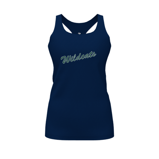 [CUS-DFW-RCBK-PER-NVY-FYS-LOGO2] Racerback Tank Top (Female Youth S, Navy, Logo 2)