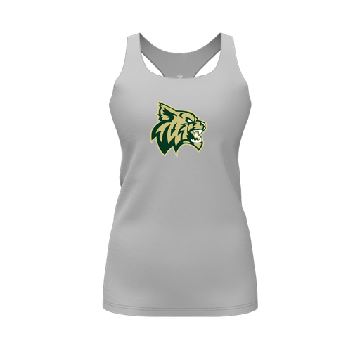 [CUS-DFW-RCBK-PER-GRY-FYS-LOGO1] Racerback Tank Top (Female Youth S, Gray, Logo 1)