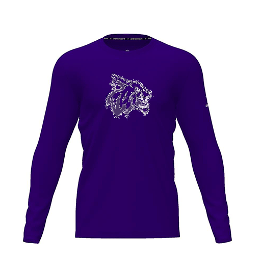 [CUS-DRIF-TEES-PER-CNK-LSL-PUR-YXS-LOGO1] Dri Fit Performance T-Shirt (Youth XS, Purple, Logo 1, Long Sleeve)