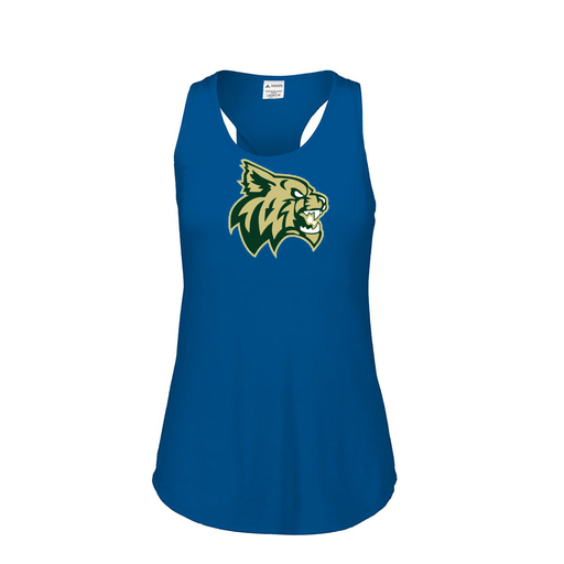 [FT0TUBRY-FAS-LOGO1] Ladies Tri Blend Tank Top (Female Adult S, Royal, Logo 1)