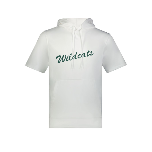 [6871.005.S-LOGO2] Men's Dri Fit Short Sleeve Hoodie (Adult S, White, Logo 2)