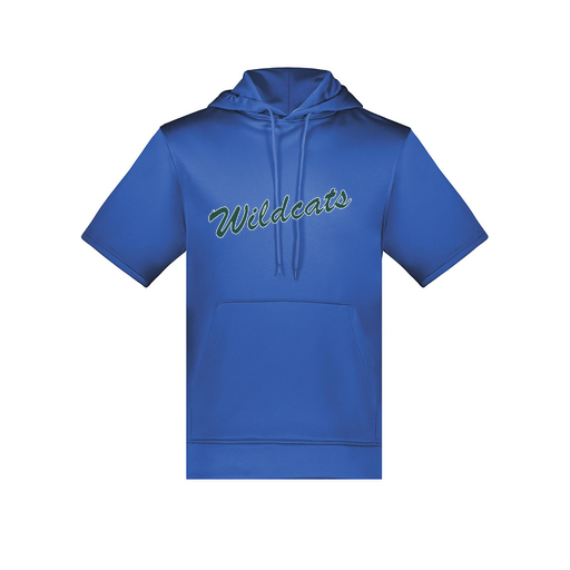 [6871.060.S-LOGO2] Men's Dri Fit Short Sleeve Hoodie (Adult S, Royal, Logo 2)