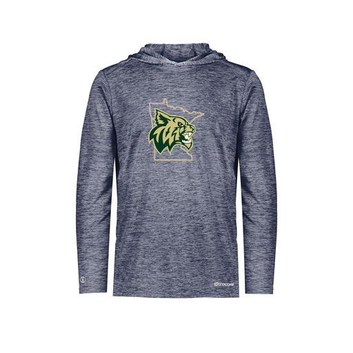 [FOLHCGNV-YS-LOGO3] Decker Youth Charge Hoodie (Youth S, Navy, Logo 3)