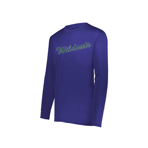 [222823.747.S-LOGO2] Youth LS Smooth Sport Shirt (Youth S, Purple, Logo 2)