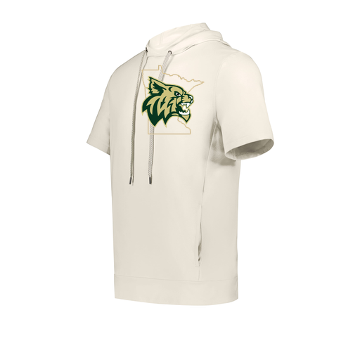 [222605-WHT-YS-LOGO3] YOUTH VENTURA SOFT KNIT SHORT SLEEVE HOODIE (Youth S, White, Logo 3)