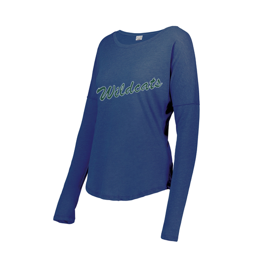 [FTLCUBRY-FAXS-LOGO2] Decker Women's Tri-Blend T-Shirt - Long Sleeve (Female Adult XS, Royal, Logo 2)